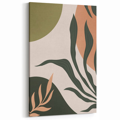 Bohemian Wall Art | Artistic Boho Chic Canvas | Eclectic Plant Print