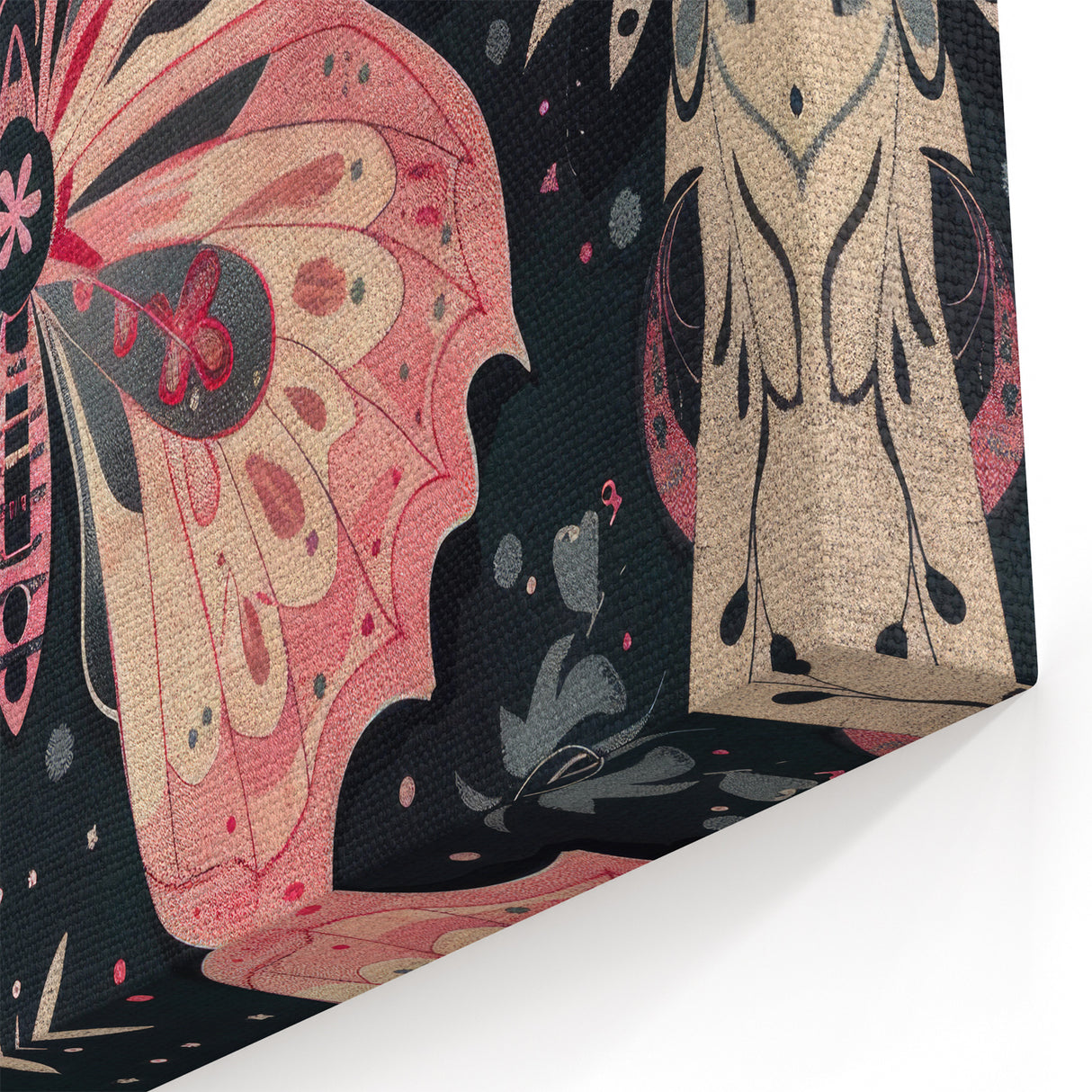 Scandinavian Wall Decor | Nordic Butterfly Art Print in Pink and Gray