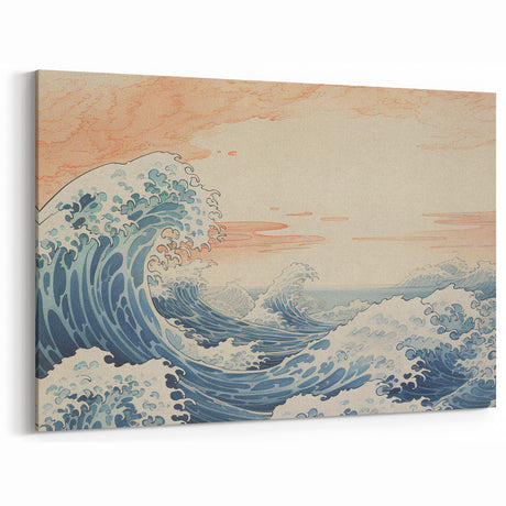 Electric Ocean Waves Wall Art – Abstract Vibrant Electric Art Print