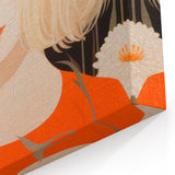 Maximalist Wall Art: Eclectic Bold Portrait with Floral Patterns