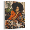 Vibrant Electric Wall Art – Bold Electric Painting of Thoughtful Figure