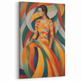 Electric Wall Art – Vibrant Abstract Painting of Colorful Flowing Figures