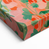 Maximalist Wall Art - Bold Floral Portrait with Red Hat - Vibrant Decor