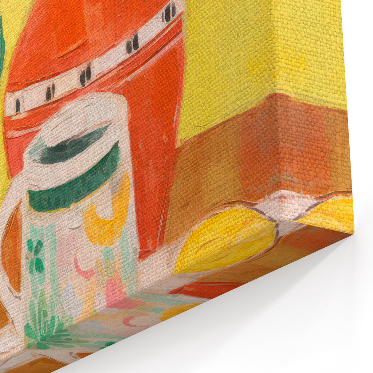 Maximalist Wall Art - Bold Floral and Lemon Still Life - Vibrant Decor