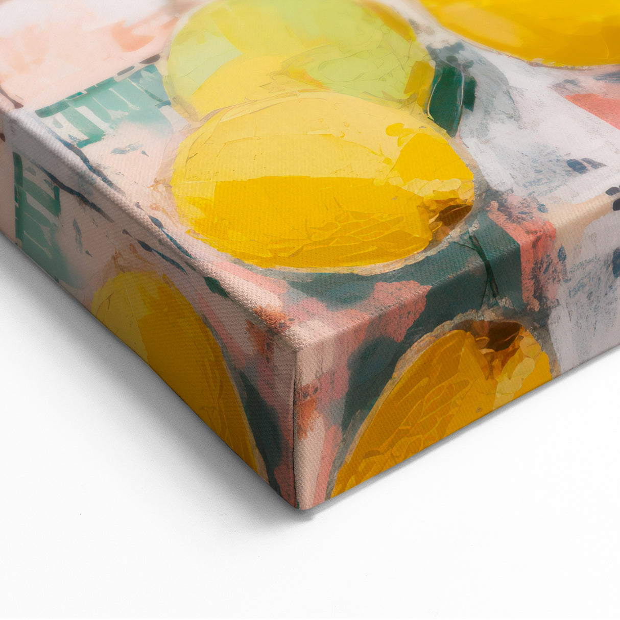 Maximalist Wall Art - Bold Floral and Lemon Still Life - Vibrant Decor