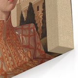 Electric Wall Art – Elegant Portrait of Woman in Palace Setting Electric Print