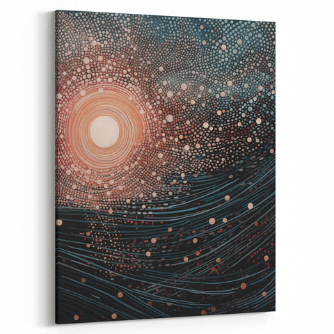 Electric Wall Art – Abstract Cosmic Light and Waves Electric Art Print