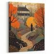 Electric Wall Art – Vibrant Autumn Landscape with Silhouette Electric Print