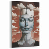 Electric Wall Art – Surreal Portrait with Clouds Electric Art Print