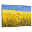 Ukraine Canvas Art – Vibrant Sunflower Field Ukrainian Scenery Print