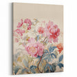 Electric Wall Art – Soft Pink Floral Bouquet with Blue Leaves Electric Print