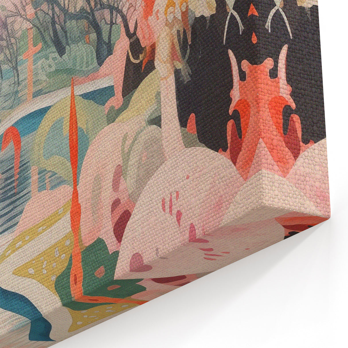 Electric Wall Art – Surreal Fantasy Landscape with Figures Electric Print
