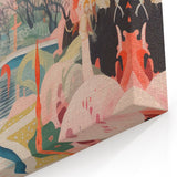 Electric Wall Art – Surreal Fantasy Landscape with Figures Electric Print
