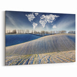 Ukraine Canvas Art – Frosted Landscape with Cloud World Map Print