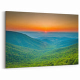 Scenic Blue Ridge Wall Art – North Carolina Sunset Mountain Landscape Print
