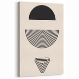 Boho Wall Art | Abstract Geometric Shapes Print | Minimalist Canvas