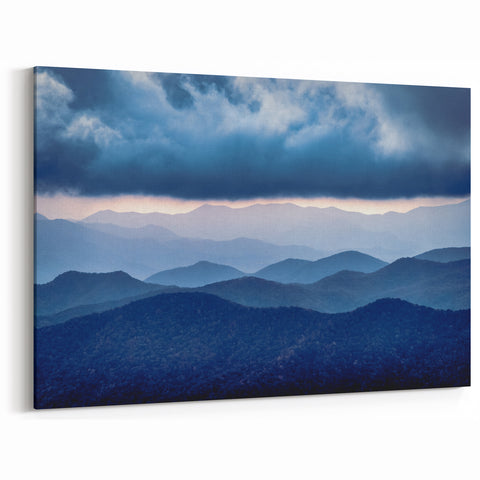 Blue Ridge Wall Art – Moody North Carolina Mountains Misty Landscape Print