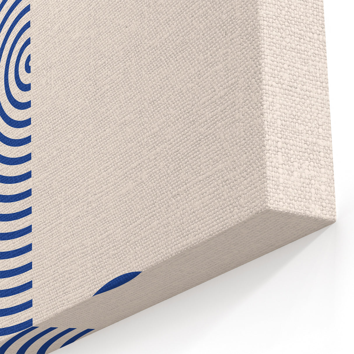 Boho Wall Art | Geometric Royal Blue Circles Print | Minimalist Canvas