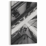 Barcelona Canvas Prints - Urban Architectural Perspective in Black & White