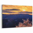 Blue Ridge Mountains Prints – Scenic North Carolina Golden Sunset Frosty Art