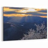 North Carolina Scenery Art – Blue Ridge Mountains Golden Frost Landscape