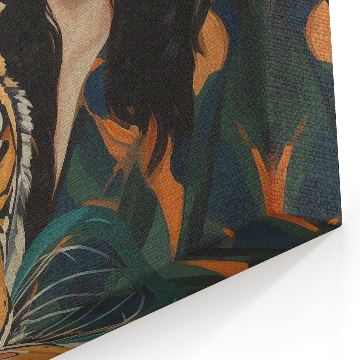 Electric Wall Art: Bold Woman and Tiger - Modern Electric Decor