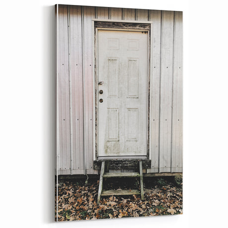 Rustic Wall Art - Weathered Front Door for Farmhouse and Vintage Decor