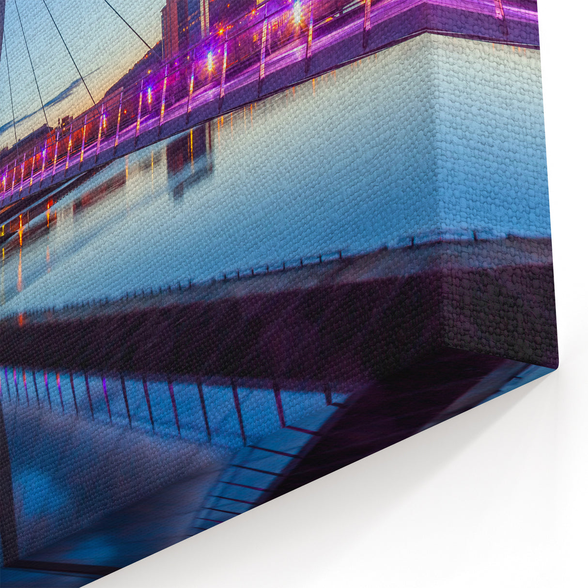 Modern City Bridge - Wales Photography Art, Scenic Welsh Urban Wall Decor