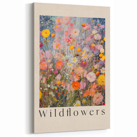 Electric Wall Art: Vibrant Wildflowers Bloom - Modern Electric Decor
