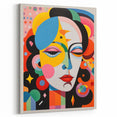 Electric Wall Art: Vibrant Abstract Face Design - Modern Electric Decor