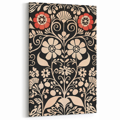 Scandinavian Wall Decor | Elegant Nordic Floral Art Print | Hygge Style