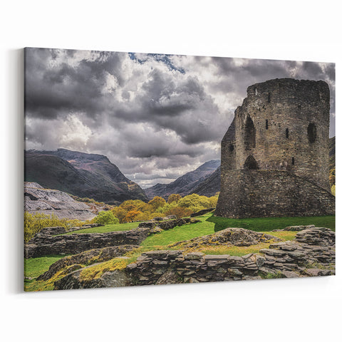Snowdonia Castle View - Wales Canvas Print, Scenic Wales Landscape Art