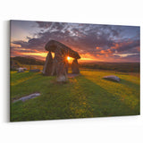 Welsh Sunset Dolmen - Wales Canvas Print, Scenic Wales Wall Art