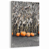Rustic Fall Wall Art - Pumpkins and Cornstalks for Farmhouse Decor