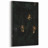 Rustic Jar Lights Wall Art - Fairy Lights in Mason Jars for Cozy Decor