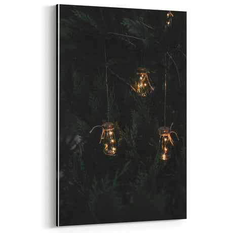 Rustic Jar Lights Wall Art - Fairy Lights in Mason Jars for Cozy Decor
