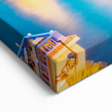 Canary Islands Framed Art – Vibrant Coastal Town at Sunset Scene