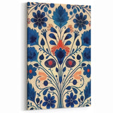 Scandinavian Wall Decor | Elegant Blue Floral Nordic Art Print | Hygge