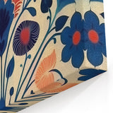 Scandinavian Wall Decor | Elegant Blue Floral Nordic Art Print | Hygge