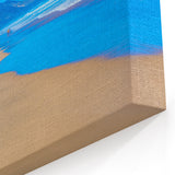 Canary Islands Beach Art – Tranquil Coastal Landscape with Mountain View