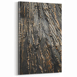 Rustic Textured Abstract Wall Art – Farmhouse Decor with Wood Finish