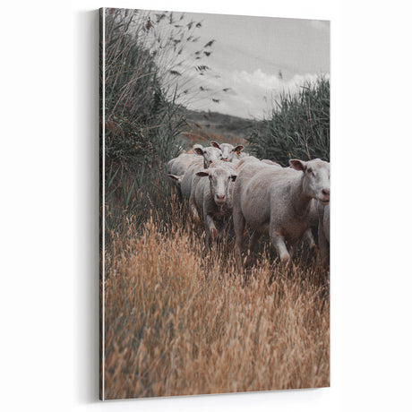 Rustic Sheep Herd Wall Art – Farmhouse Decor with Pastoral Charm