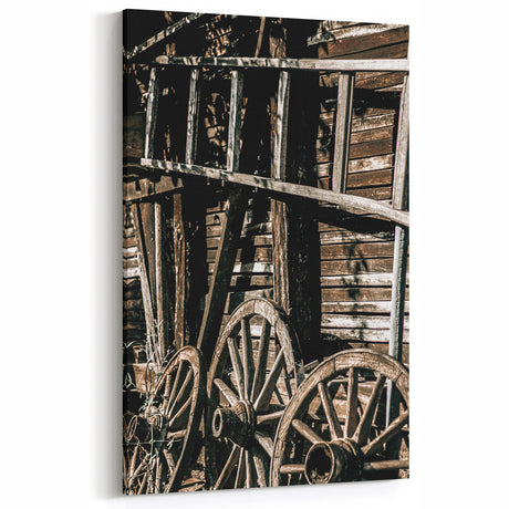 Rustic Wagon Wheels and Ladder Wall Art – Vintage Farmhouse Decor