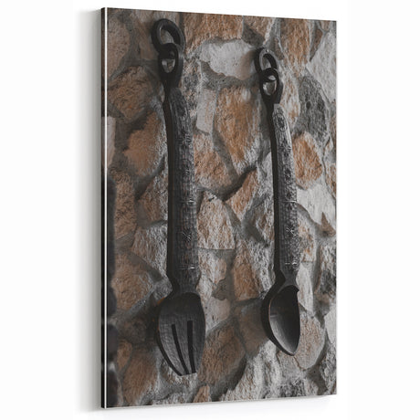 Rustic Wooden Utensil Wall Art – Farmhouse Kitchen Decor with Vintage Charm
