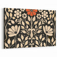 Scandinavian Wall Decor | Elegant Beige and Red Floral Art | Hygge Style