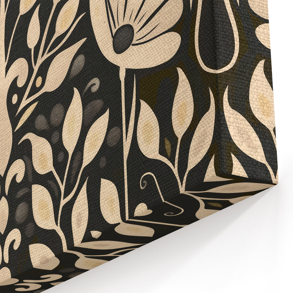 Scandinavian Wall Decor | Elegant Beige and Red Floral Art | Hygge Style