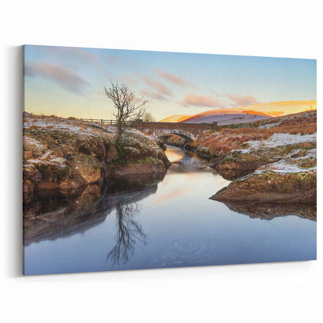 Frosty Morning Bridge - Wales Photography Art, Scenic Wales Wall Decor