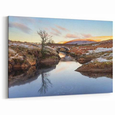 Frosty Morning Bridge - Wales Photography Art, Scenic Wales Wall Decor