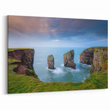 Jagged Coastal Rocks - Wales Landscape Painting, Welsh Scenery Art