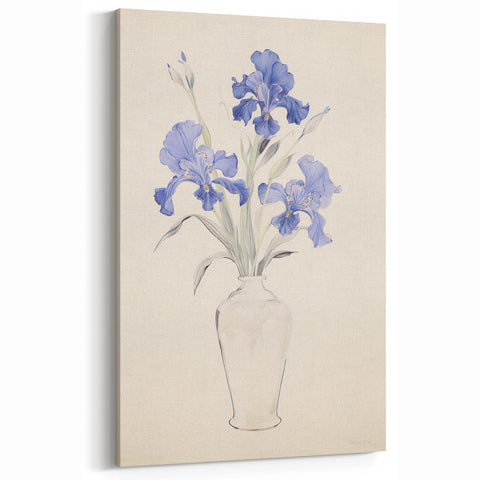 Maximalist Wall Art - Bold Eclectic Floral Decor in Vibrant Blue Tones